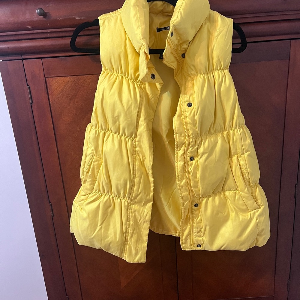 GAP Yellow Puffer Vest
